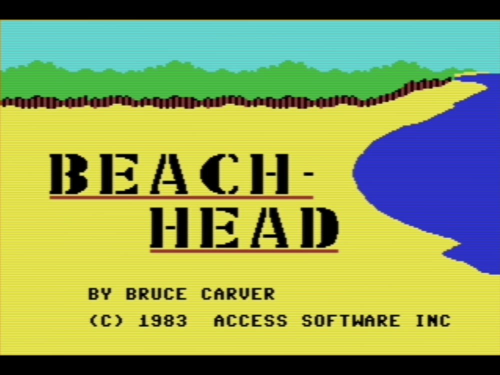 Title Screen of Beach-Head for Commodore 64